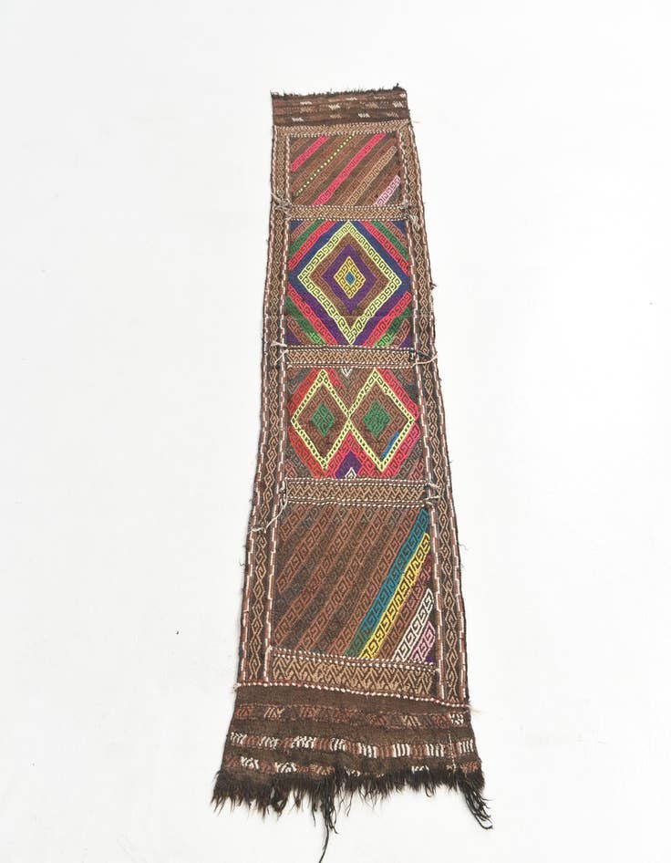 Detail image of 2' x 6' 10  Hand Knotted Kilim Fars Persian Wool Runner Rug