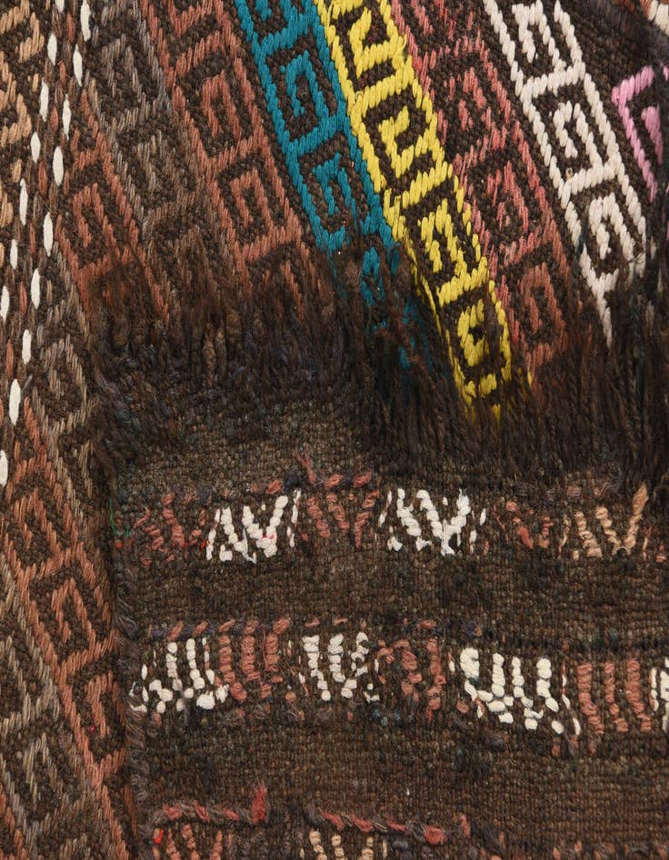 Detail image of 2' x 6' 10  Hand Knotted Kilim Fars Persian Wool Runner Rug