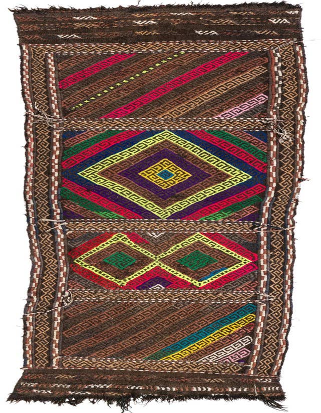 Detail image of 2' x 6' 10 Hand Knotted Kilim Fars Persian Wool Runner Rug