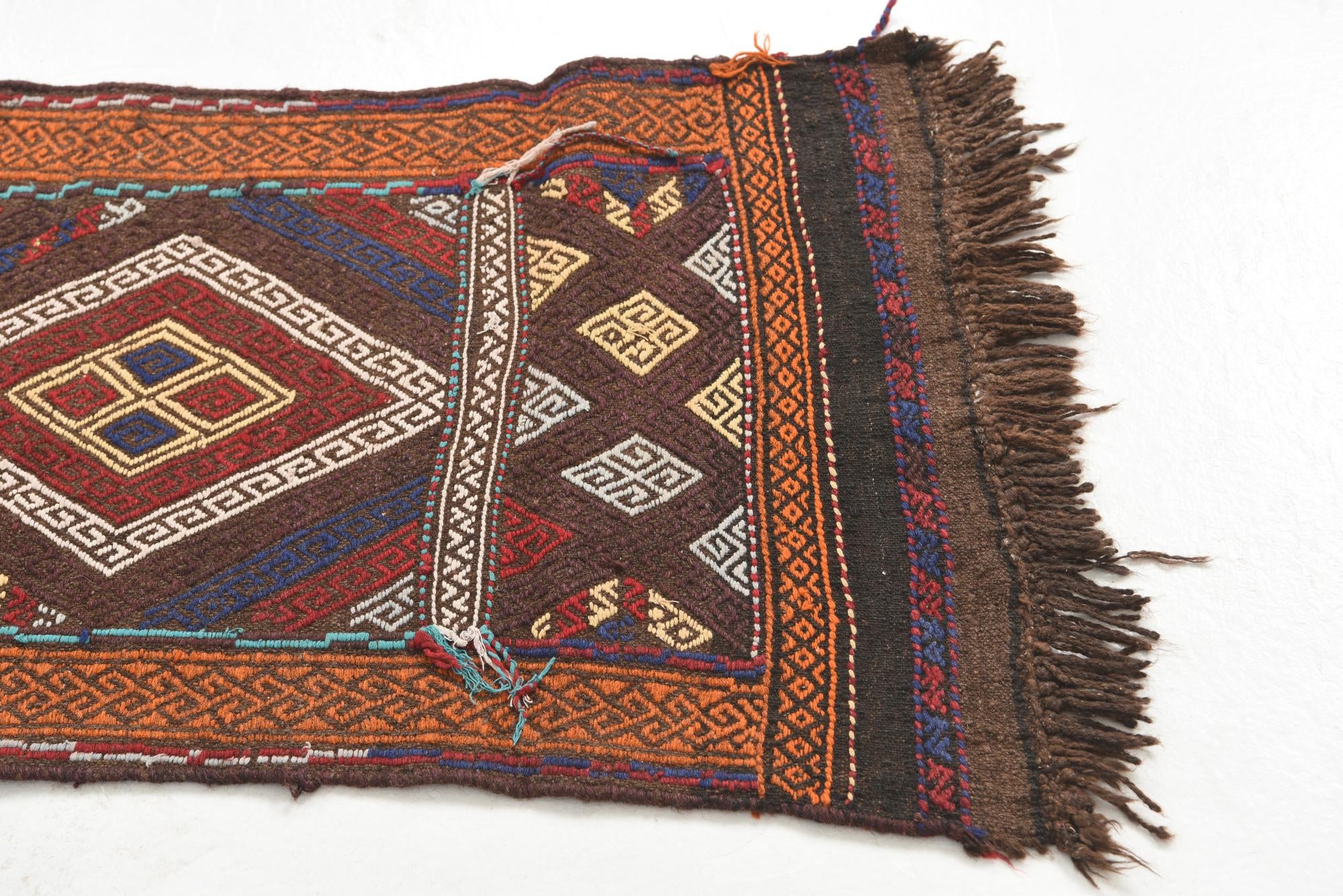 2' x 9' 9 Hand Knotted Kilim Fars Persian Wool Runner Rug