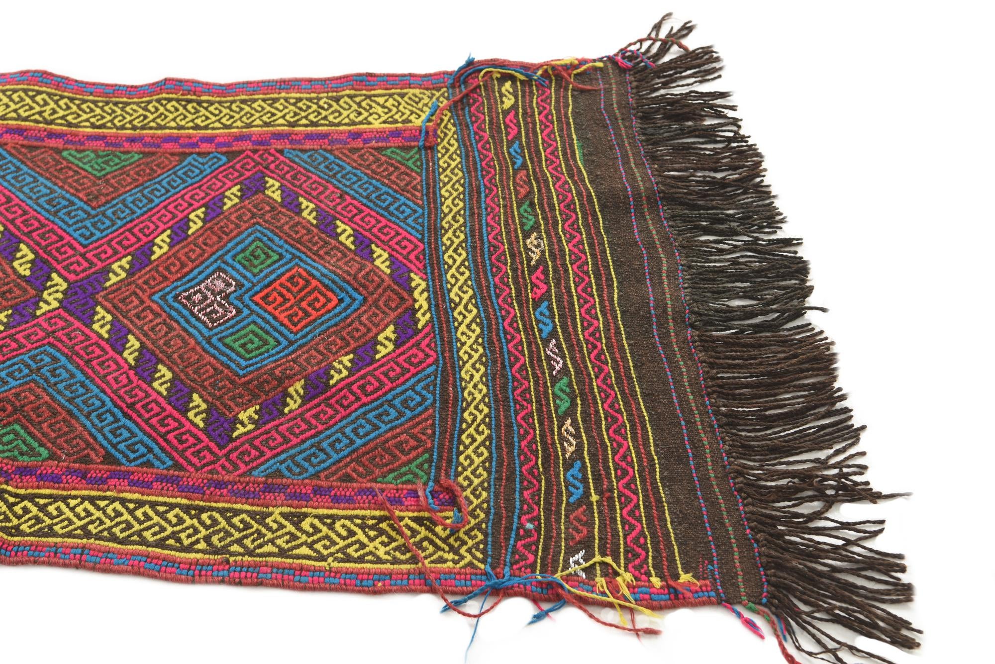 2' x 8' 2 Hand Knotted Kilim Fars Persian Wool Runner Rug