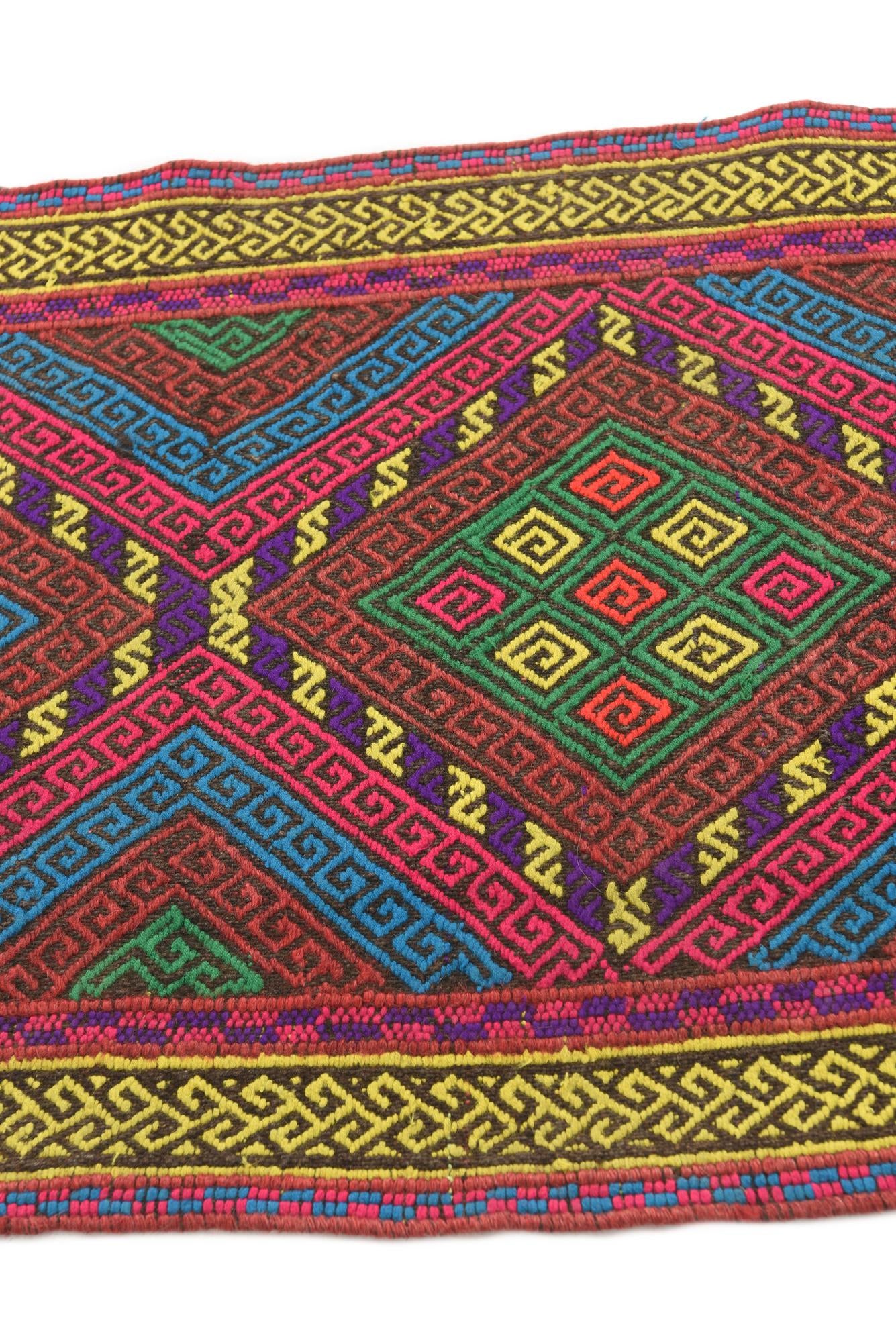 2' x 8' 2 Hand Knotted Kilim Fars Persian Wool Runner Rug