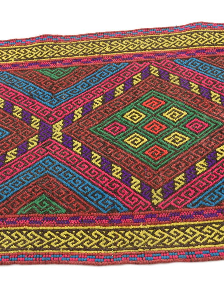 Detail image of 2' x 8' 2  Hand Knotted Kilim Fars Persian Wool Runner Rug