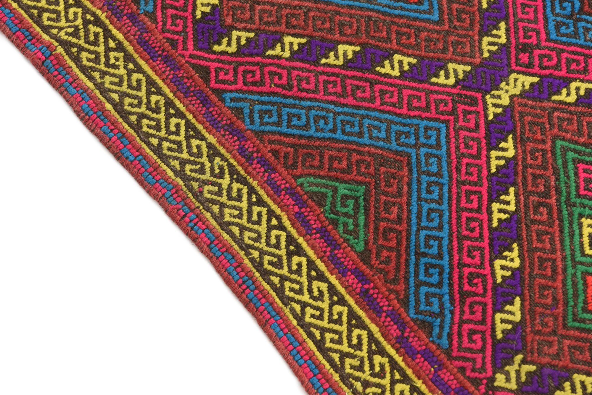 2' x 8' 2 Hand Knotted Kilim Fars Persian Wool Runner Rug