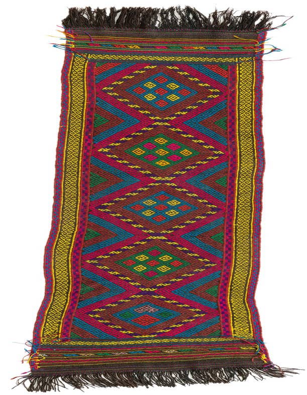 Detail image of 2' x 8' 2 Hand Knotted Kilim Fars Persian Wool Runner Rug