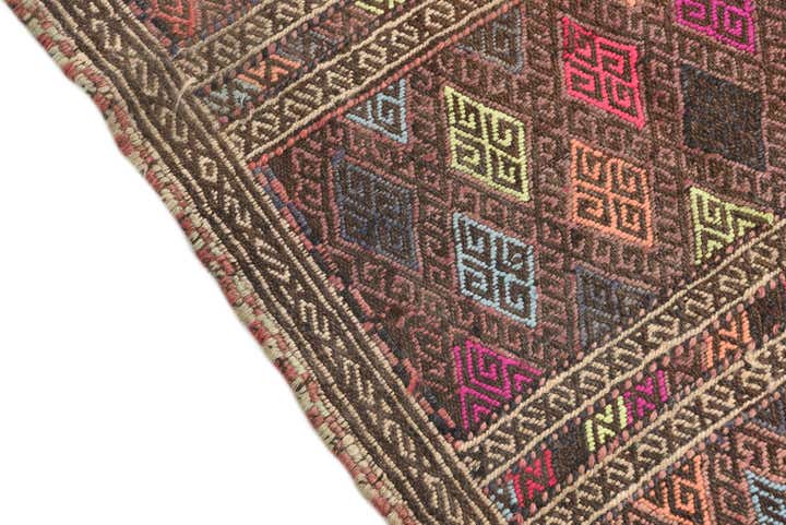2' x 5' 7 Hand Knotted Kilim Fars Persian Wool Runner Rug