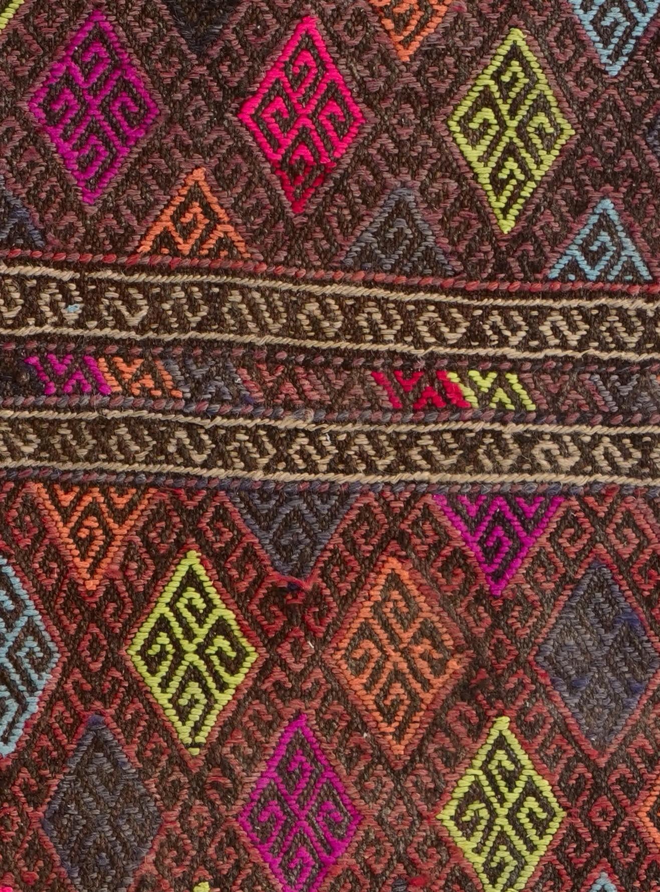 2' x 5' 7 Hand Knotted Kilim Fars Persian Wool Runner Rug