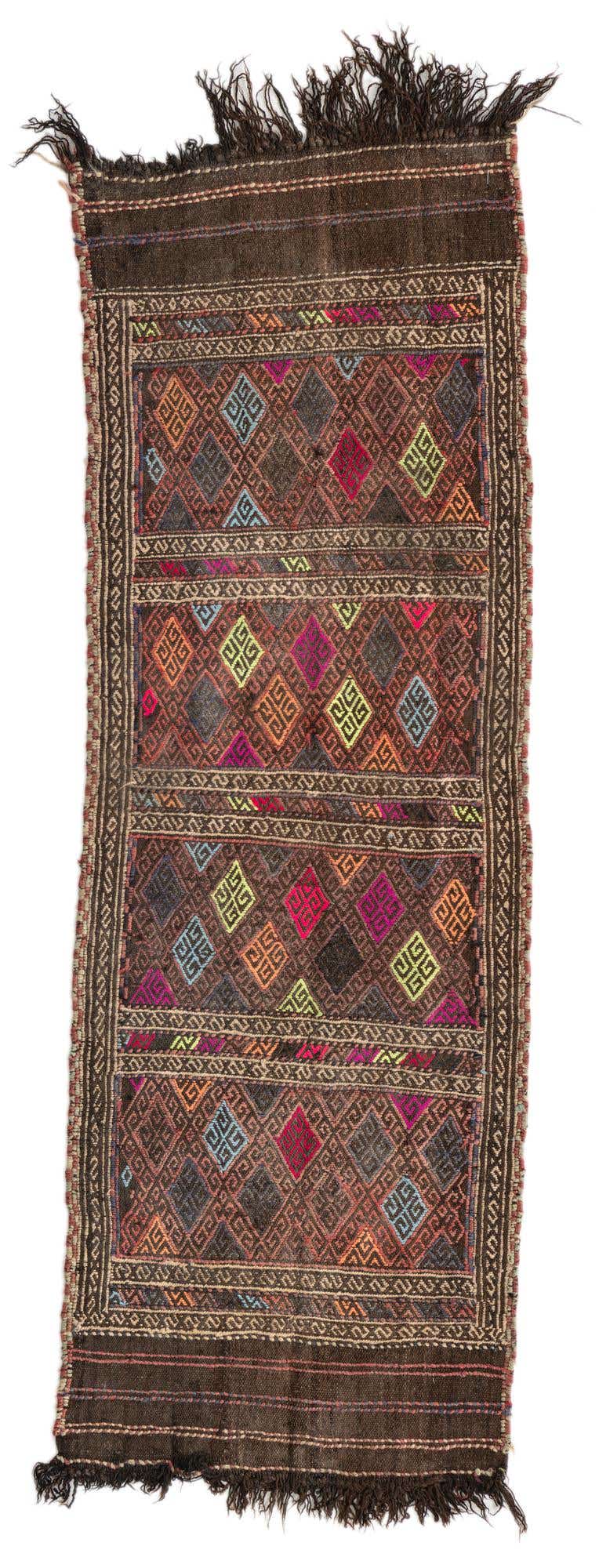 2' x 5' 7 Hand Knotted Kilim Fars Persian Wool Runner Rug