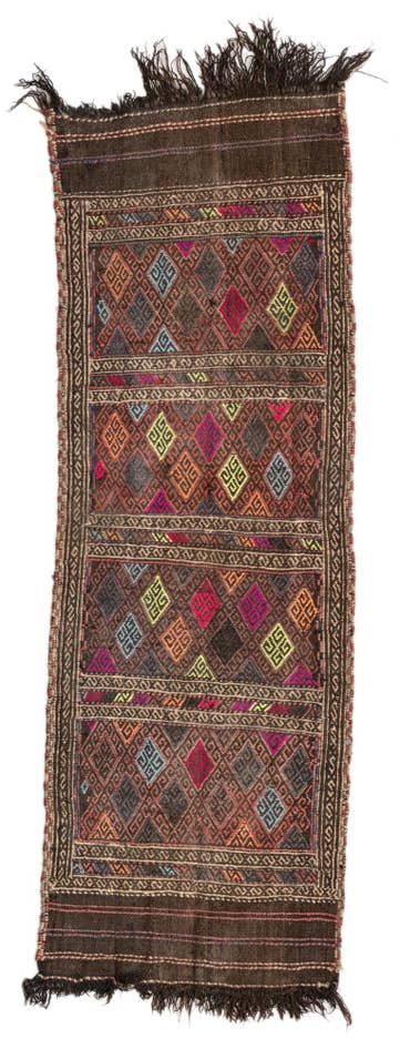 Detail image of 2' x 5' 7 Hand Knotted Kilim Fars Persian Wool Runner Rug
