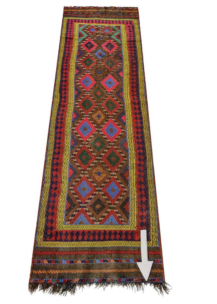 2' 3 x 7' 9 Hand Knotted Kilim Fars Persian Wool Runner Rug