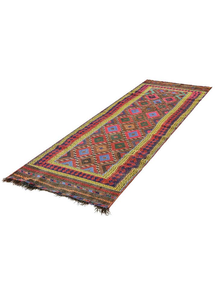 2' 3 x 7' 9 Hand Knotted Kilim Fars Persian Wool Runner Rug