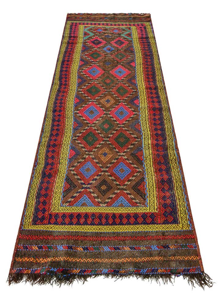 2' 3 x 7' 9 Hand Knotted Kilim Fars Persian Wool Runner Rug