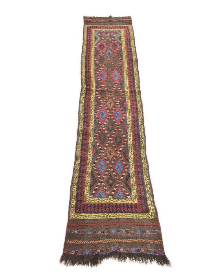 Detail image of 2' 3 x 7' 9  Hand Knotted Kilim Fars Persian Wool Runner Rug