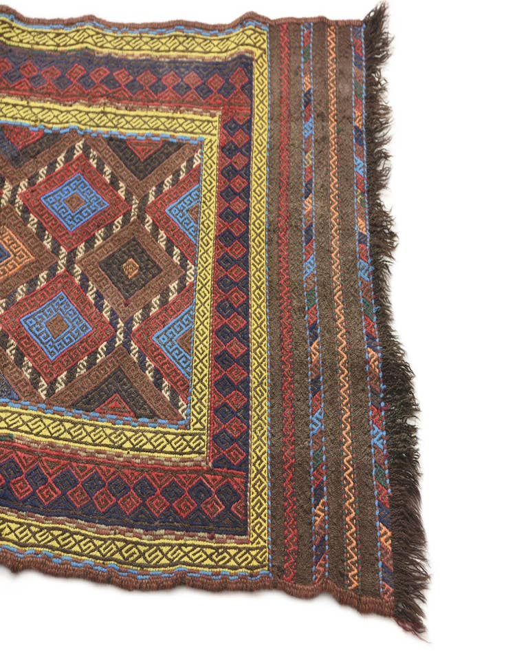 Detail image of 2' 3 x 7' 9  Hand Knotted Kilim Fars Persian Wool Runner Rug