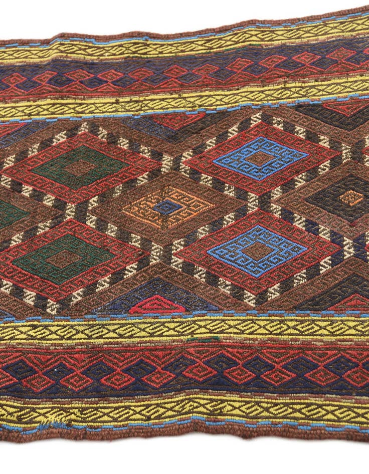 Detail image of 2' 3 x 7' 9 Hand Knotted Kilim Fars Persian Wool Runner Rug