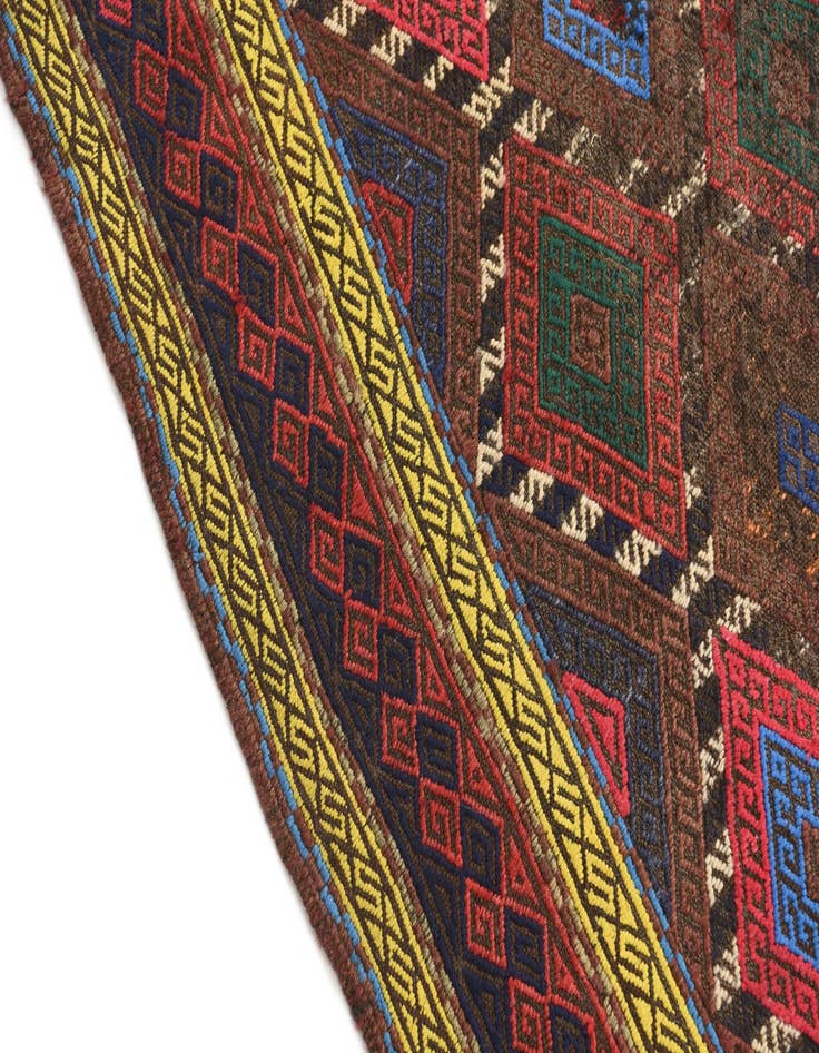 Detail image of 2' 3 x 7' 9 Hand Knotted Kilim Fars Persian Wool Runner Rug