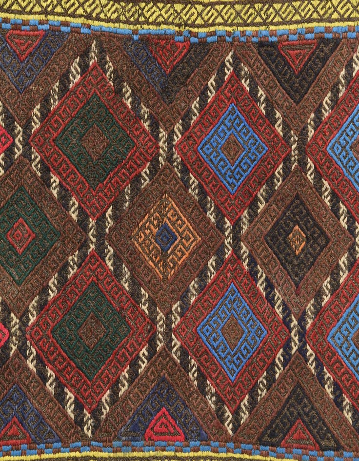 Detail image of 2' 3 x 7' 9 Hand Knotted Kilim Fars Persian Wool Runner Rug