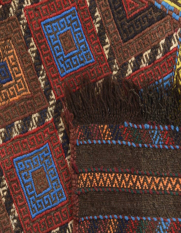 Detail image of 2' 3 x 7' 9  Hand Knotted Kilim Fars Persian Wool Runner Rug