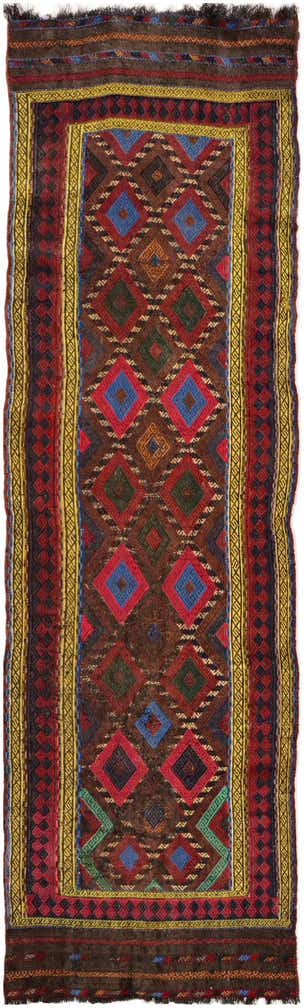 2' 3 x 7' 9 Hand Knotted Kilim Fars Persian Wool Runner Rug
