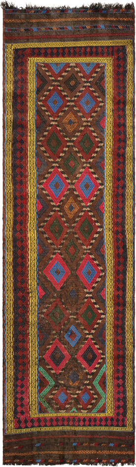 Detail image of 2' 3 x 7' 9 Hand Knotted Kilim Fars Persian Wool Runner Rug
