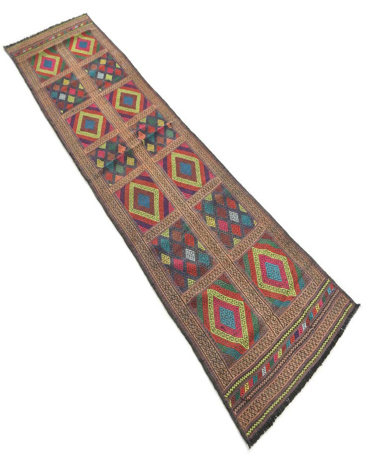 Detail image of 2' 5 x 8' 10  Hand Knotted Kilim Fars Persian Wool Runner Rug