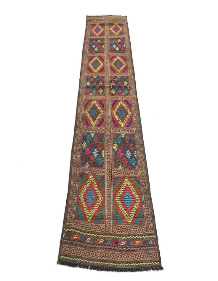 Detail image of 2' 5 x 8' 10 Hand Knotted Kilim Fars Persian Wool Runner Rug