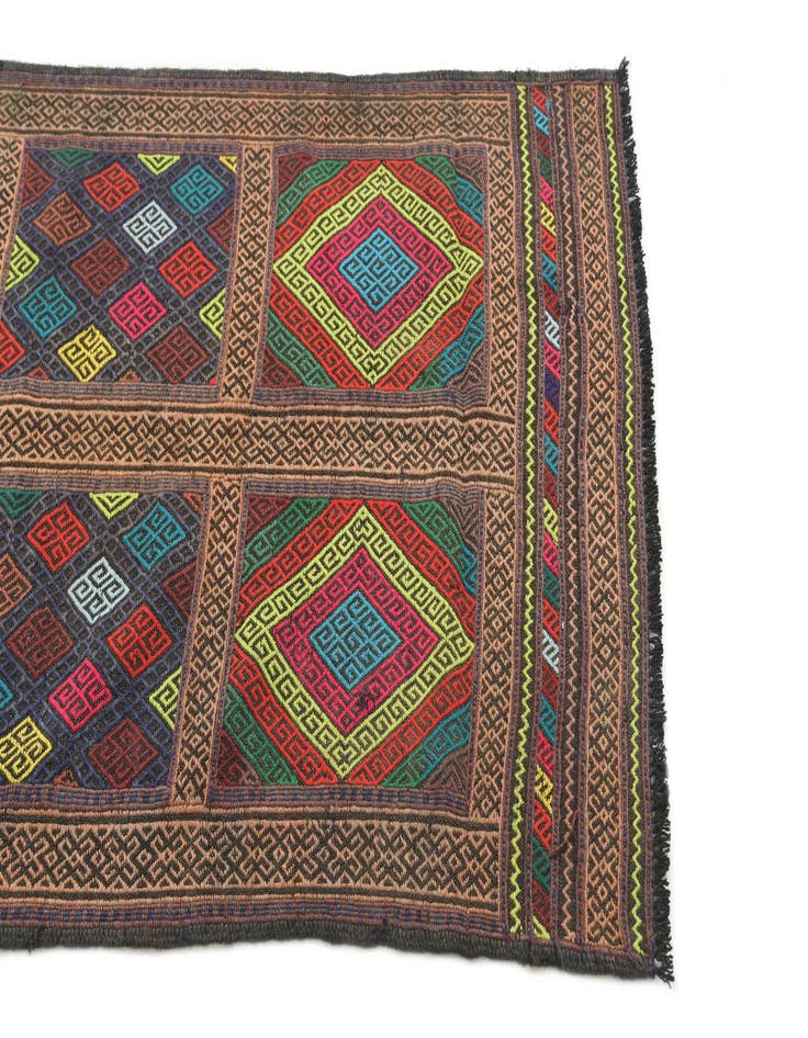 Detail image of 2' 5 x 8' 10 Hand Knotted Kilim Fars Persian Wool Runner Rug