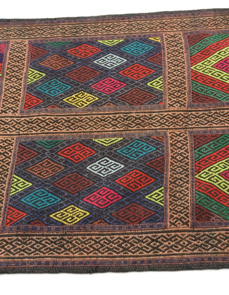 Detail image of 2' 5 x 8' 10 Hand Knotted Kilim Fars Persian Wool Runner Rug