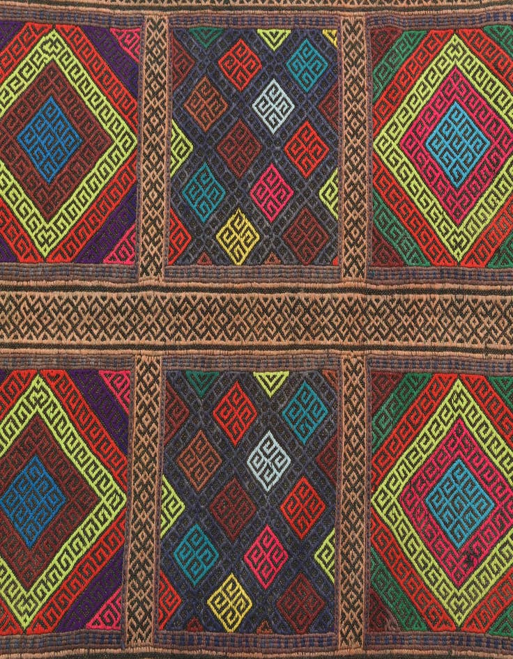 Detail image of 2' 5 x 8' 10  Hand Knotted Kilim Fars Persian Wool Runner Rug