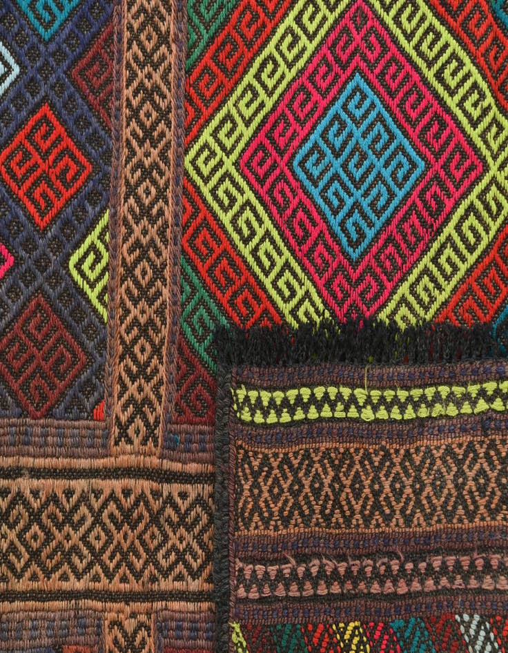 Detail image of 2' 5 x 8' 10  Hand Knotted Kilim Fars Persian Wool Runner Rug