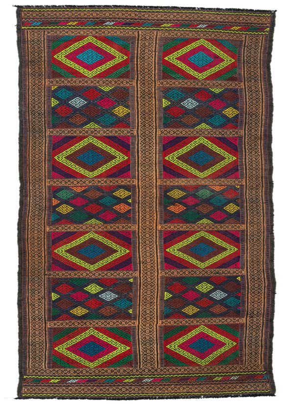 2' 5 x 8' 10 Hand Knotted Kilim Fars Persian Wool Runner Rug