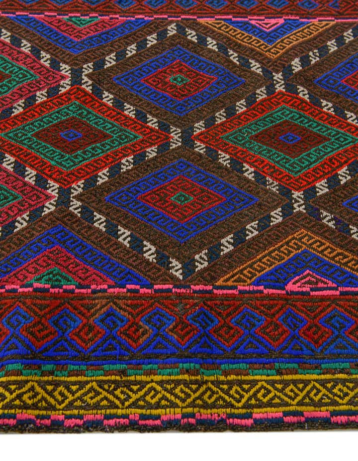 2' 6 x 7' 7 Hand Knotted Kilim Fars Persian Wool Runner Rug