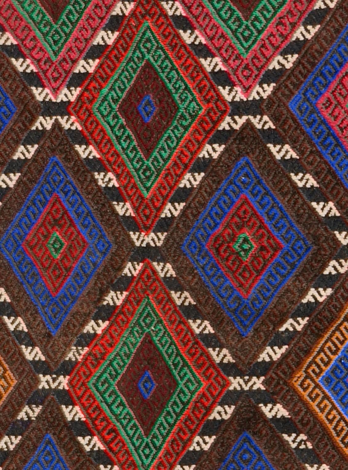 2' 6 x 7' 7 Hand Knotted Kilim Fars Persian Wool Runner Rug