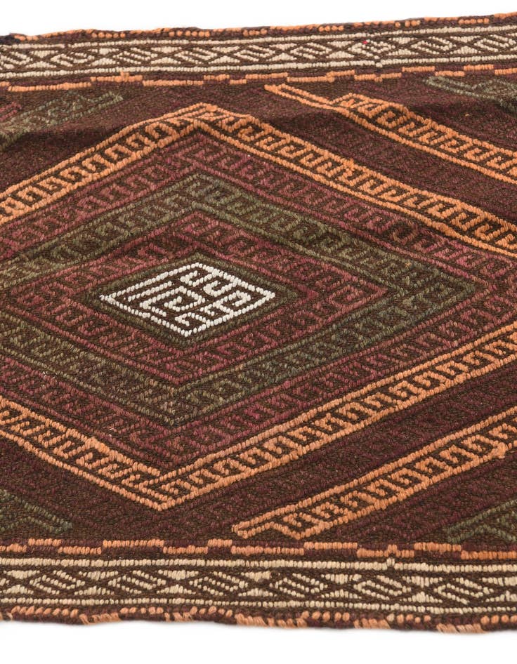 Detail image of 2' x 5' 8 Hand Knotted Kilim Fars Persian Wool Runner Rug