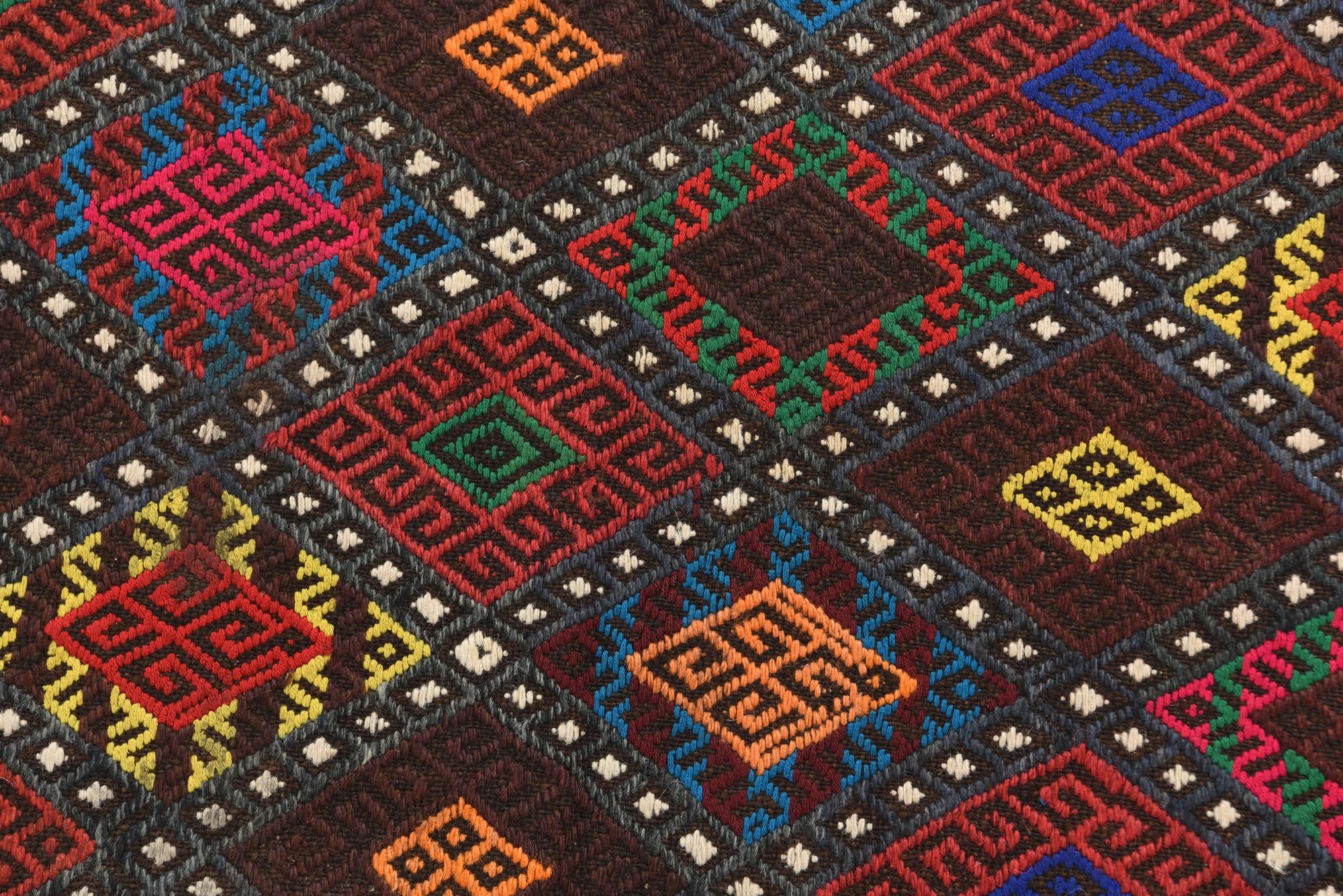 2' 2 x 6' 9 Hand Knotted Kilim Fars Persian Wool Runner Rug