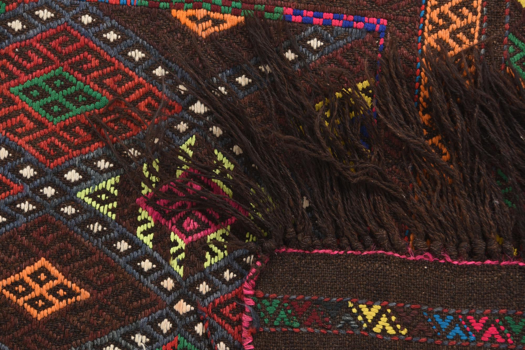 2' 2 x 6' 9 Hand Knotted Kilim Fars Persian Wool Runner Rug