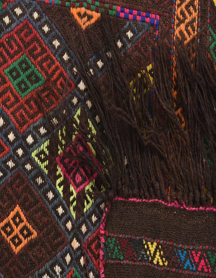 Detail image of 2' 2 x 6' 9  Hand Knotted Kilim Fars Persian Wool Runner Rug