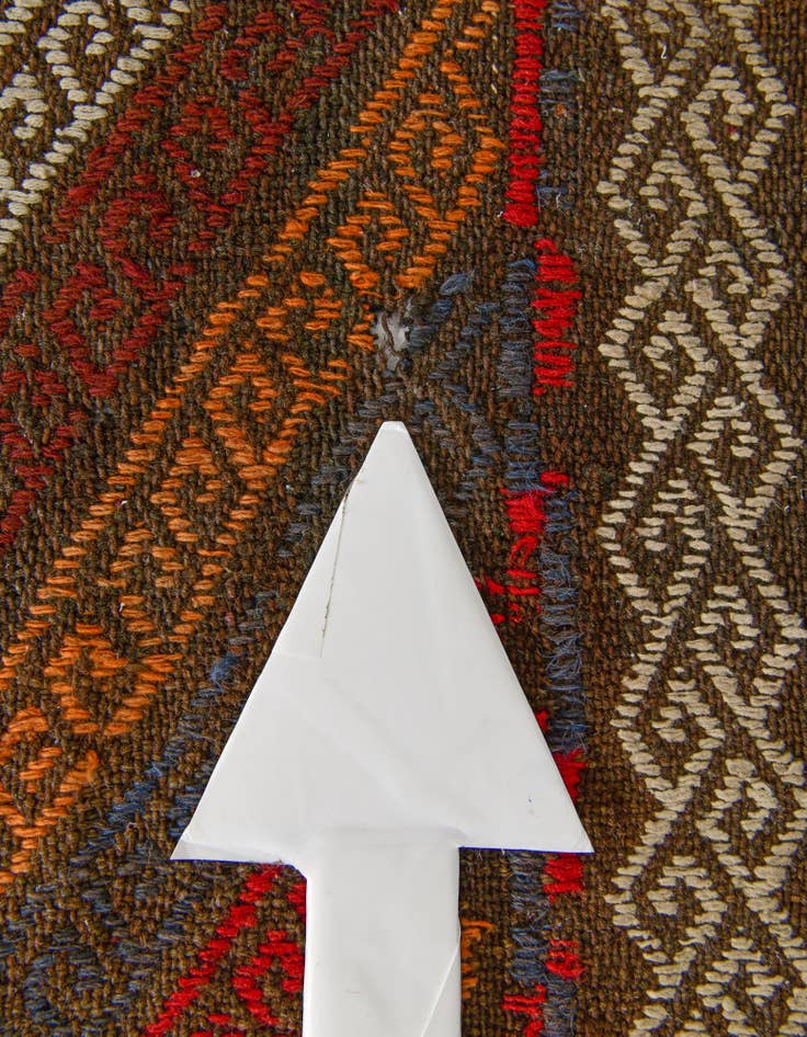 Detail image of 2' 2 x 8' 6 Hand Knotted Kilim Fars Persian Wool Runner Rug