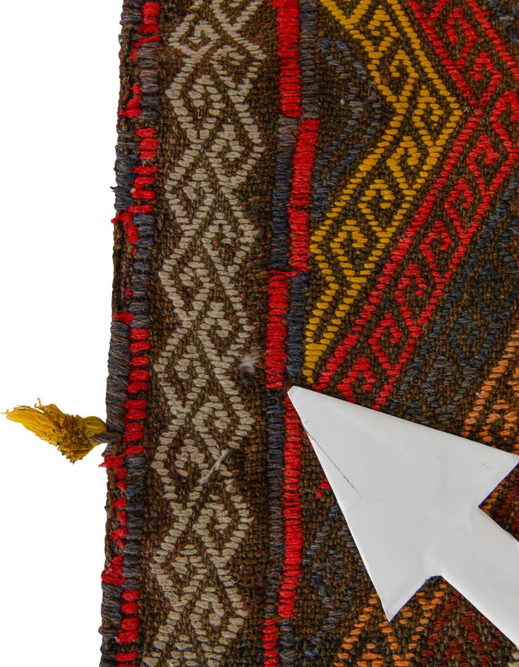 Detail image of 2' 2 x 8' 6 Hand Knotted Kilim Fars Persian Wool Runner Rug