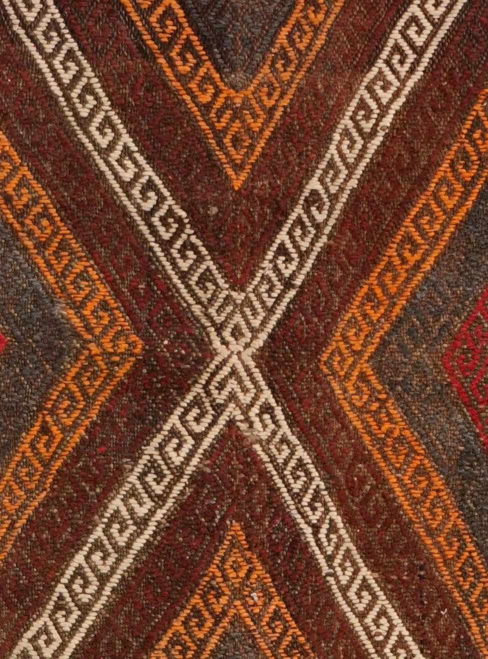 2' 2 x 8' 6 Hand Knotted Kilim Fars Persian Wool Runner Rug