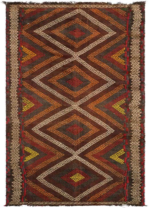 2' 2 x 8' 6 Hand Knotted Kilim Fars Persian Wool Runner Rug