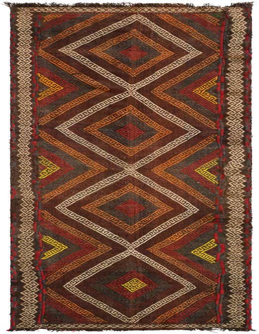 2' 2 x 8' 6 Hand Knotted Kilim Fars Persian Wool Runner Rug
