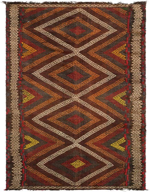 Detail image of 2' 2 x 8' 6 Hand Knotted Kilim Fars Persian Wool Runner Rug