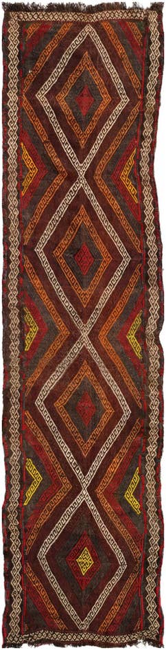 Detail image of 2' 2 x 8' 6 Hand Knotted Kilim Fars Persian Wool Runner Rug
