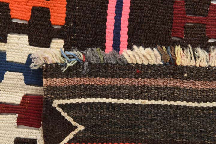 3' x 10' Hand Woven Kilim Fars Wool Runner Rug