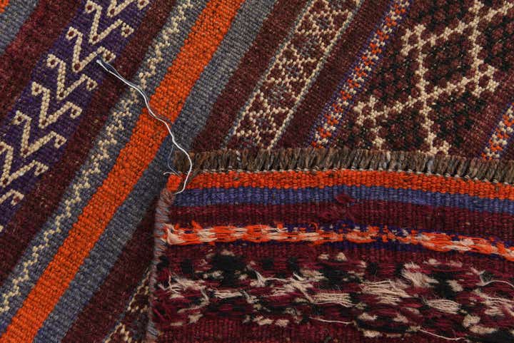 4' 5 x 10' 1 Hand Woven Kilim Fars Wool Runner Rug