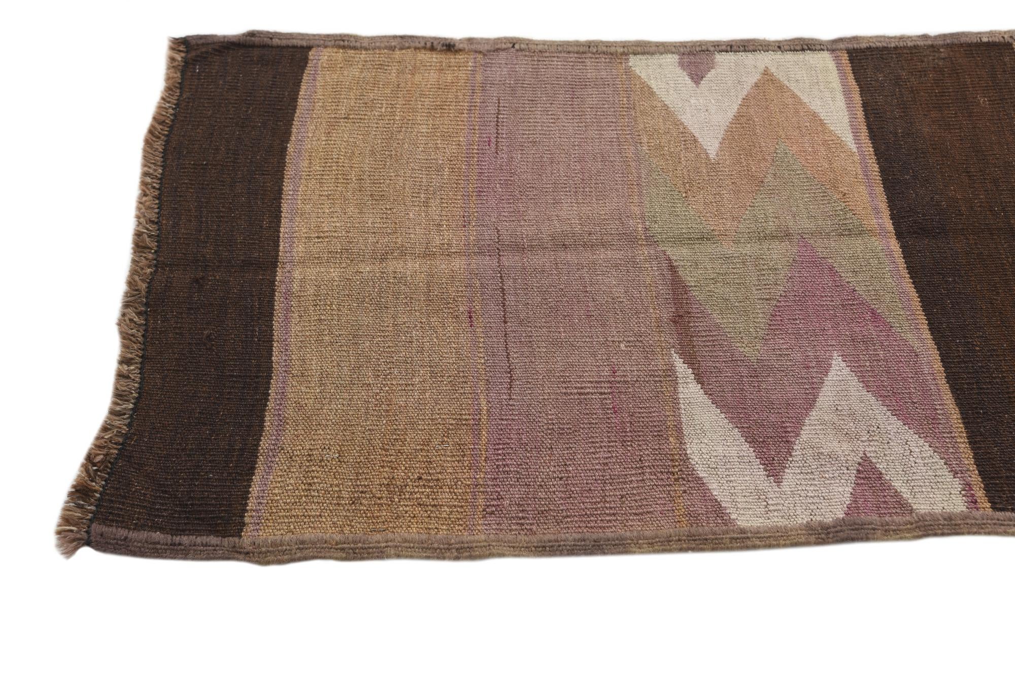 2' 1 x 14' 3 Hand Woven Kilim Fars Wool Runner Rug