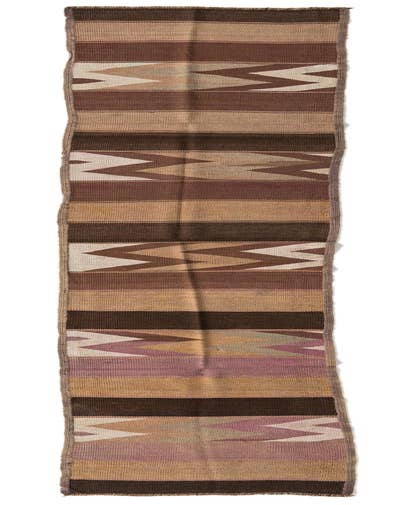 Detail image of 2' 1 x 14' 3 Hand Woven Kilim Fars Wool Runner Rug