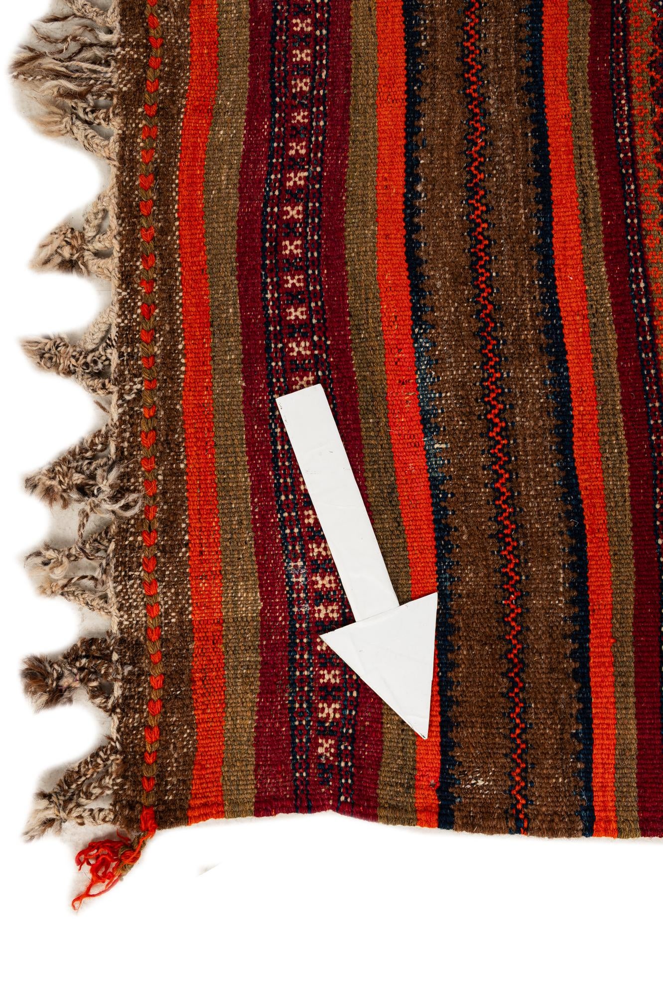 4' x 11' 7 Hand Woven Kilim Fars Wool Runner Rug