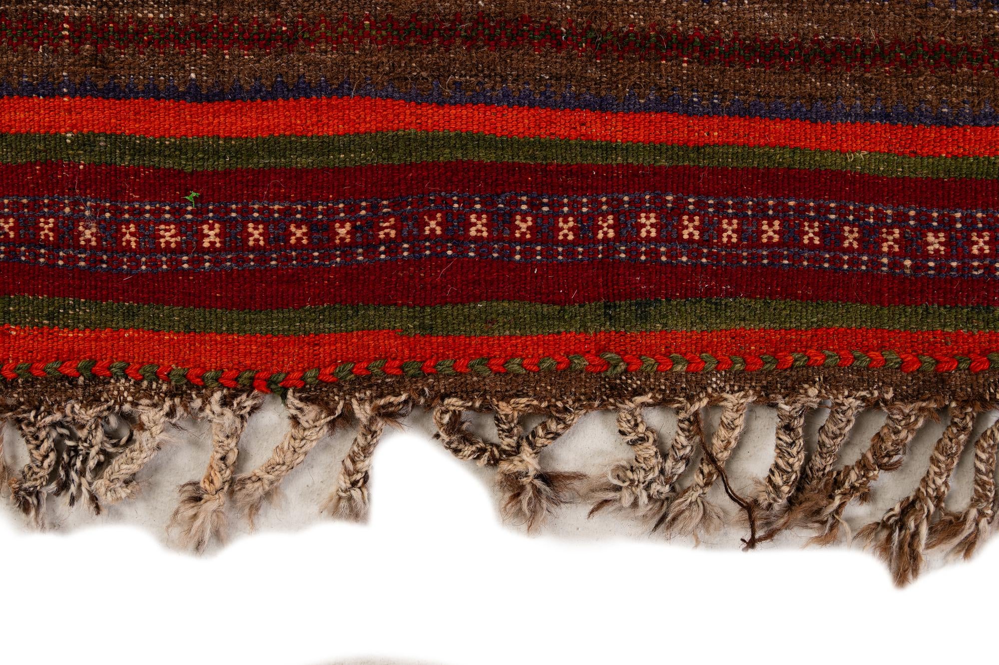 4' x 11' 7 Hand Woven Kilim Fars Wool Runner Rug